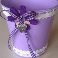 récup d'un cache-pot transformé en pot à crayon